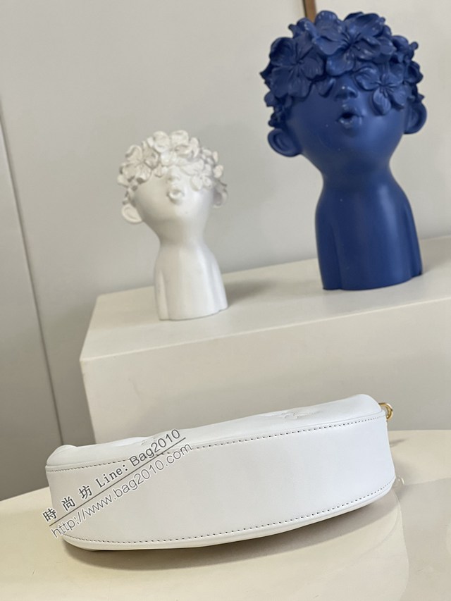 LV專櫃2023新款Over The Moon月亮手袋 M59959白 路易威登Monogram刺繡腋下肩背斜挎女包 dn1198
